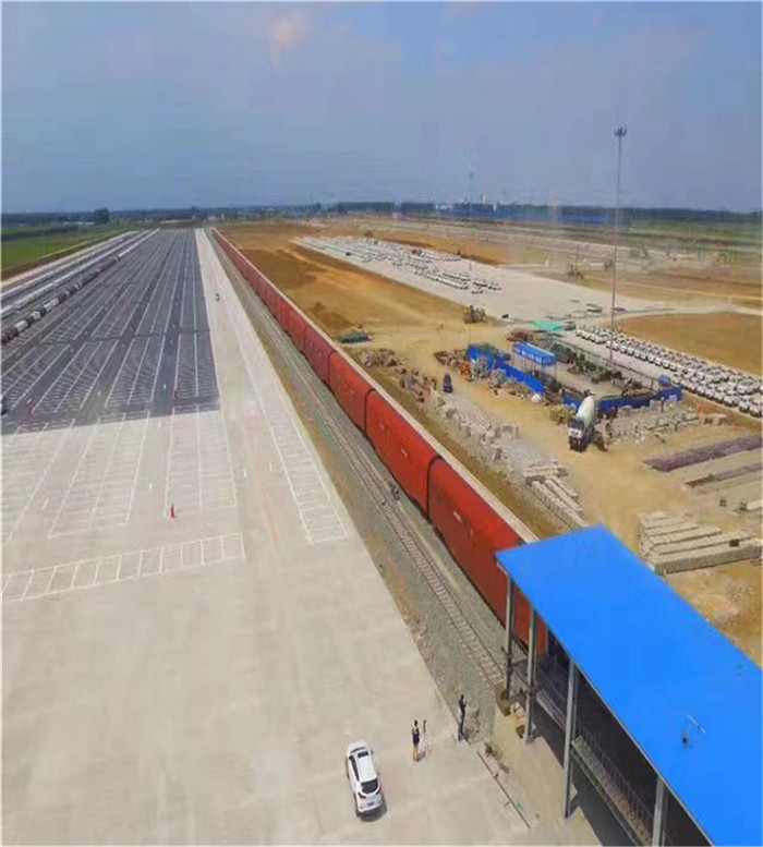 铁路内陆港中铁特货航拍图